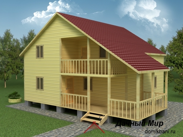 Деревянный дом 9x11, проект, планировка, цена