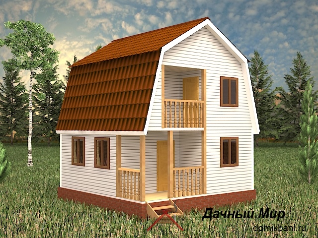 Каркасный дом 6×6 - проект, цена, планировка