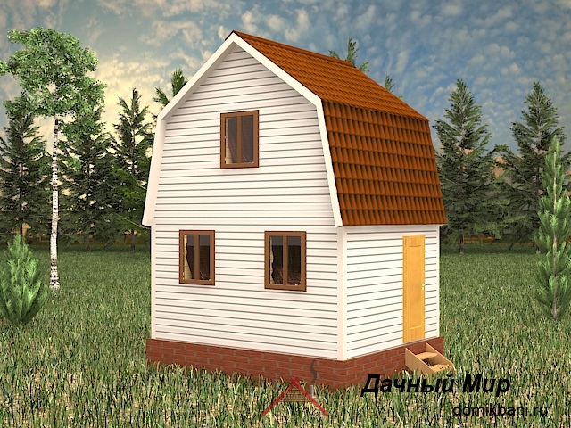 Щитовой дом 4х5 - проект небольшого щитового дома